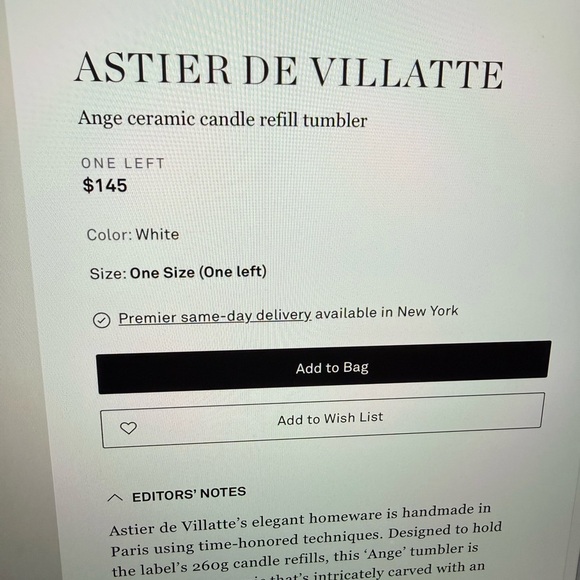 Astier De Villatte Angel tumbler - Picture 3 of 3